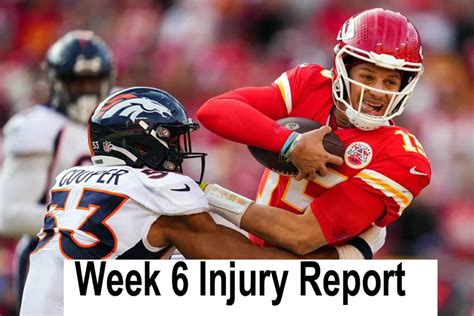 broncos injury report week 6